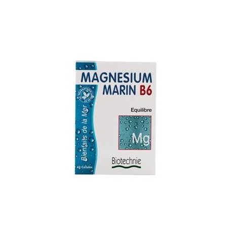 Minéraux magnésium marin et vitamine B6 stress et détente - 40 gélules
